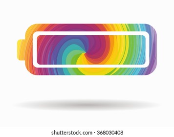 battery colorful icon
