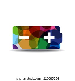 Battery Colorful Vector Icon Design