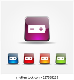 Battery Colorful Vector Icon Design