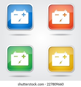 Battery Colorful Vector Icon Design