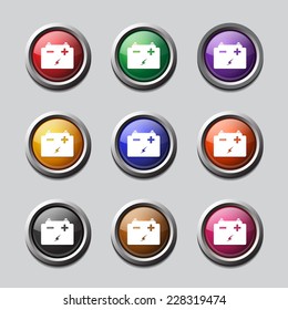 Battery Colorful Vector Icon Design