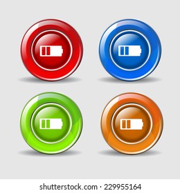 Battery Colorful Vector Icon Design