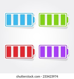 Battery Colorful Vector Icon Design
