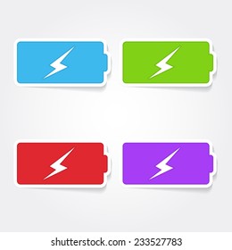 Battery Colorful Vector Icon Design