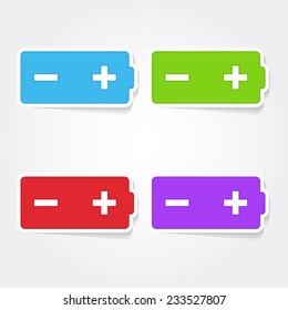 Battery Colorful Vector Icon Design