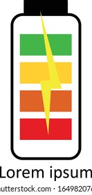 Diseño de vectores con el logotipo de la compañía de la batería