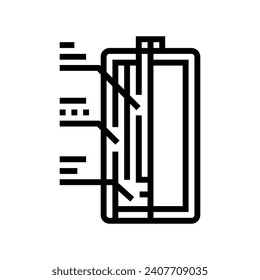 battery components line icon vector. battery components sign. isolated contour symbol black illustration
