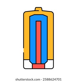 battery components line icon vector. battery components sign. isolated symbol illustration