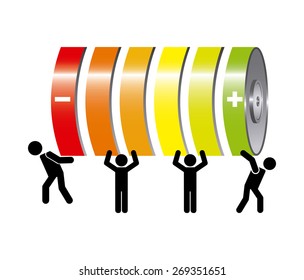 battery concept design, vector illustration eps10 graphic 