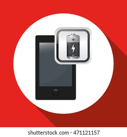 Battery concept with icon design, vector illustration 10 eps graphic.