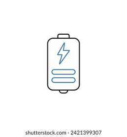battery concept line icon. Simple element illustration. battery concept outline symbol design.