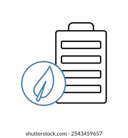 ícone da linha de conceito de bateria. Ilustração de elemento simples. design de símbolo da estrutura de tópicos do conceito da bateria.