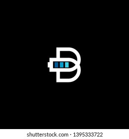 battery concept logo black white