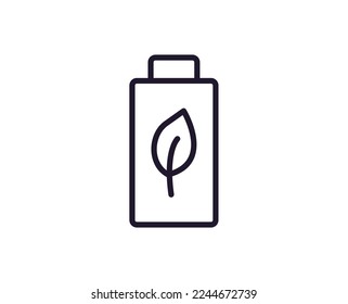 Battery concept. Modern outline high quality illustration for banners, flyers and web sites. Editable stroke in trendy flat style. Line icon of battery 