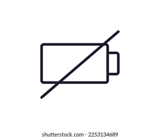 Battery concept. Modern outline high quality illustration for banners, flyers and web sites. Editable stroke in trendy flat style. Line icon of battery 