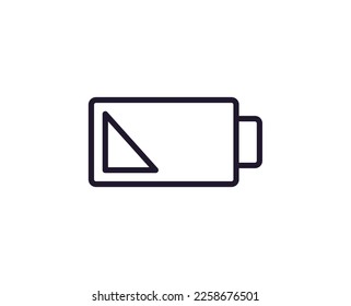 Battery concept. Modern outline high quality illustration for banners, flyers and web sites. Editable stroke in trendy flat style. Line icon of battery 