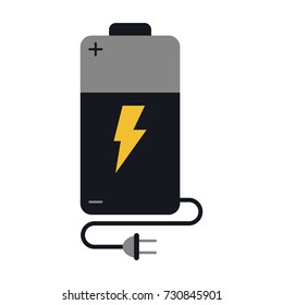 battery with cord and plug icon image 