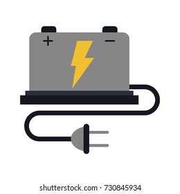 battery with cord and plug icon image 