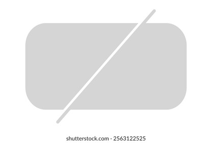 Battery dead icon Horizontal vector illustration