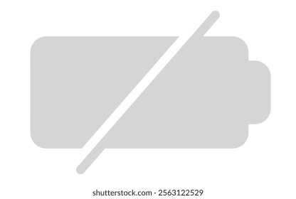 Battery dead icon Horizontal vector illustration