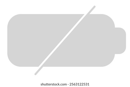 Battery dead icon Horizontal vector illustration