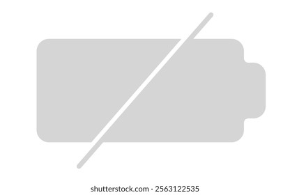Battery dead icon Horizontal vector illustration