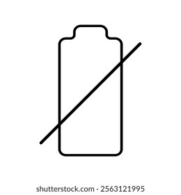Battery dead icon Vertical vector illustration