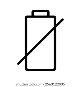 Battery dead icon Vertical vector illustration