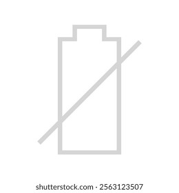 Battery dead icon Vertical vector illustration