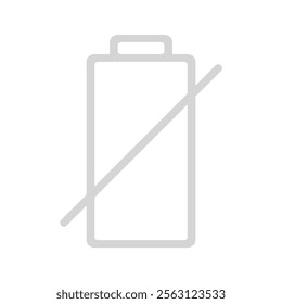 Battery dead icon Vertical vector illustration