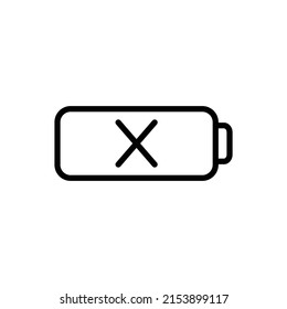 Battery, deny simple icon vector. Flat design