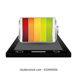 Battery design, energy and power concept, editable vector