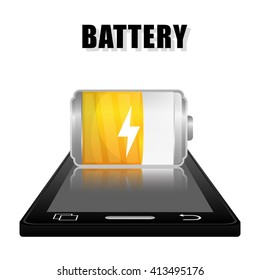 Battery design, energy and power concept, editable vector