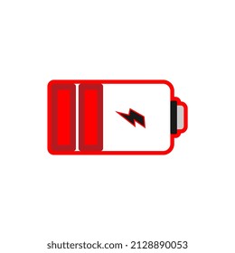 ilustración vectorial de diseño de batería, adecuada para iconos, logotipos, plantillas, etc.