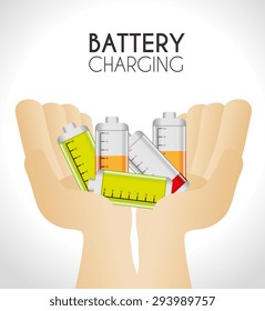 Battery digital design, vector illustration eps 10.