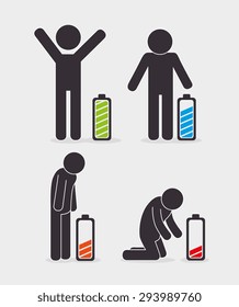 Battery digital design, vector illustration eps 10.