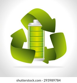 Battery digital design, vector illustration eps 10.