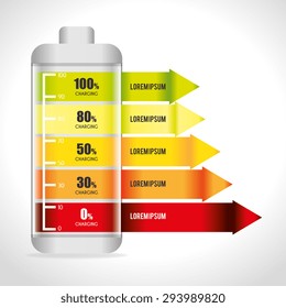 Battery digital design, vector illustration eps 10.