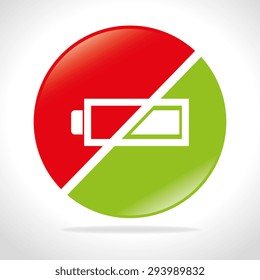 Battery digital design, vector illustration eps 10.