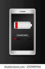 Battery digital design, vector illustration eps 10.