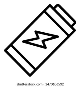 Battery disposal icon. Outline battery disposal vector icon for web design isolated on white background