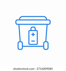Vector de letrero de icono de eliminación de batería