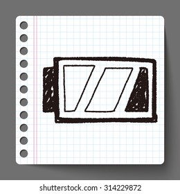 battery doodle drawing