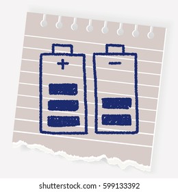 battery doodle drawing