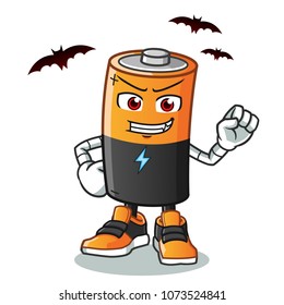 battery dracula vector cartoon illustration