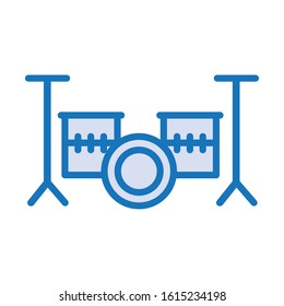 battery drums musical instruments icon vector illustration design