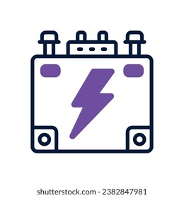 battery dual tone icon. vector icon for your website, mobile, presentation, and logo design.