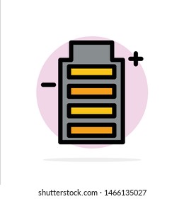 Battery, Ecology, Energy, Environment Abstract Circle Background Flat color Icon. Vector Icon Template background
