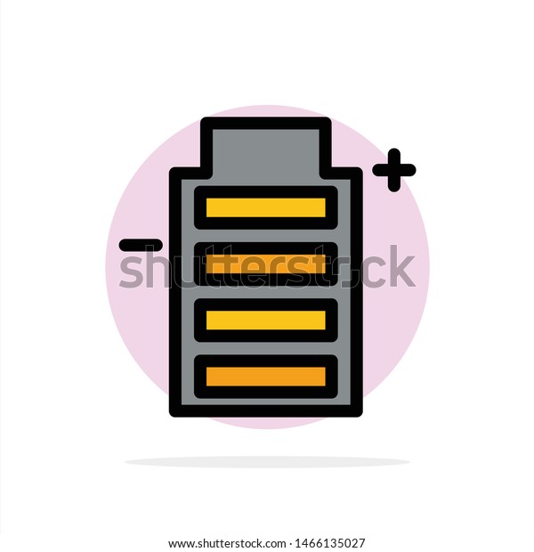 Battery, Ecology,\
Energy, Environment Abstract Circle Background Flat color Icon.\
Vector Icon Template\
background