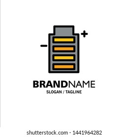Battery, Ecology, Energy, Environment Business Logo Template. Flat Color